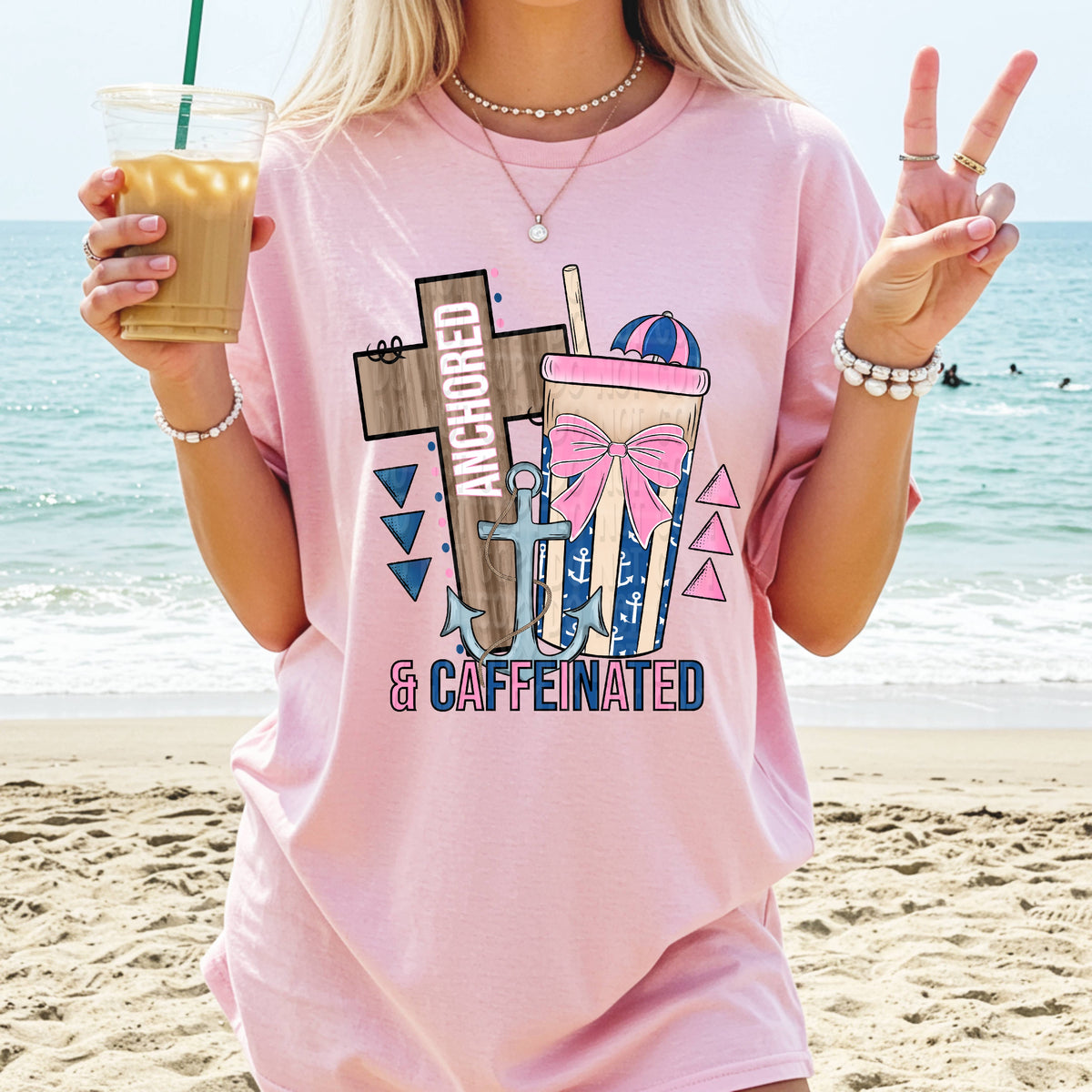Anchored & caffienated (Virgo) DTF Transfer
