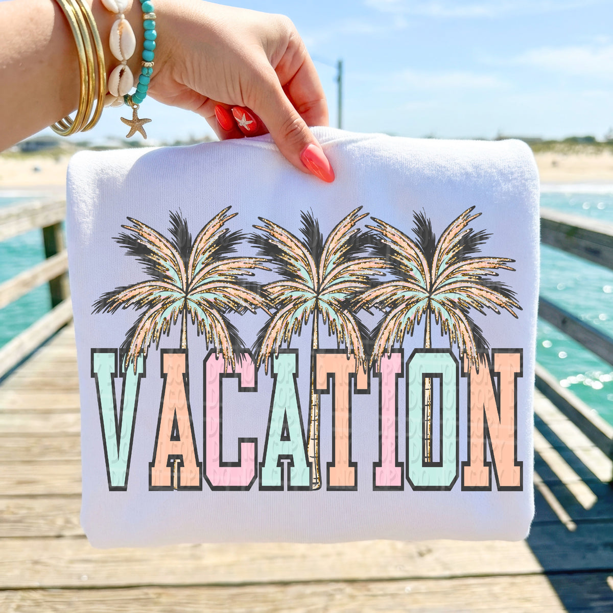 Vacation 3 palm trees (Virgo) DTF