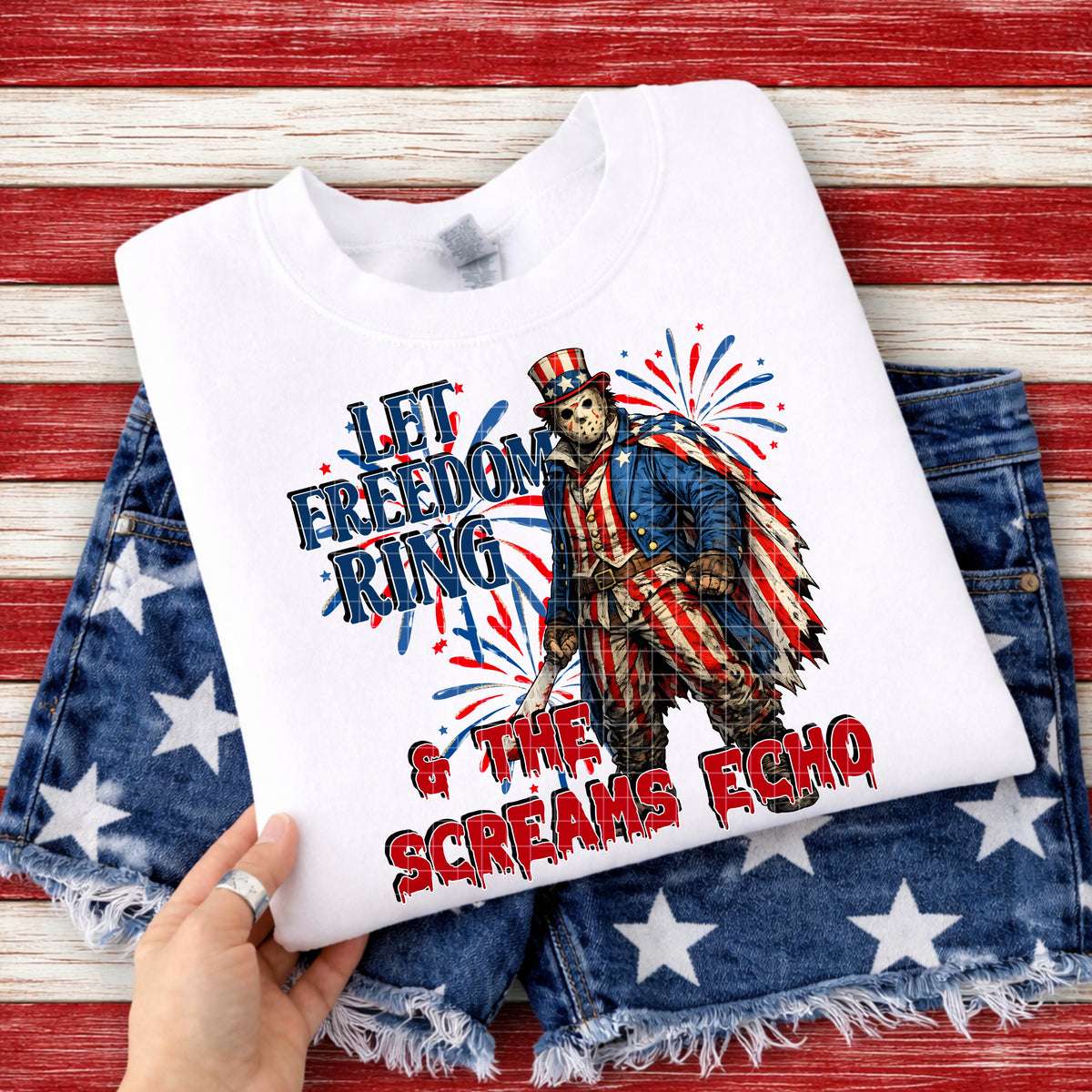 Let freedom ring & the screams echo (SSD) DTF Transfer