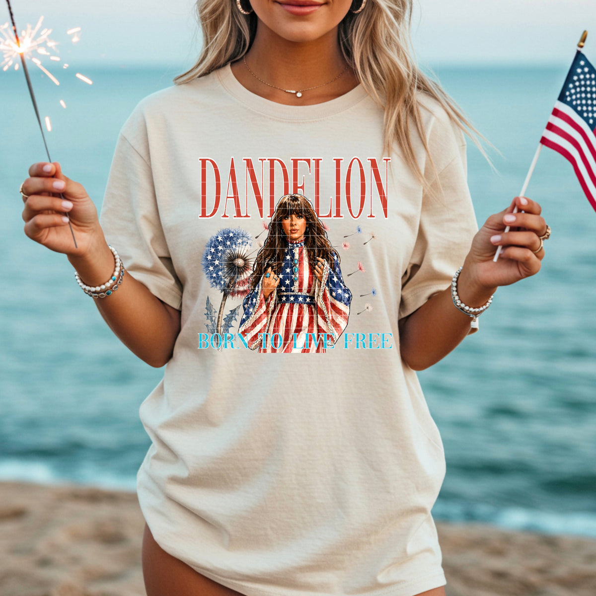 Dandelion patriotic (SSD) DTF Transfer