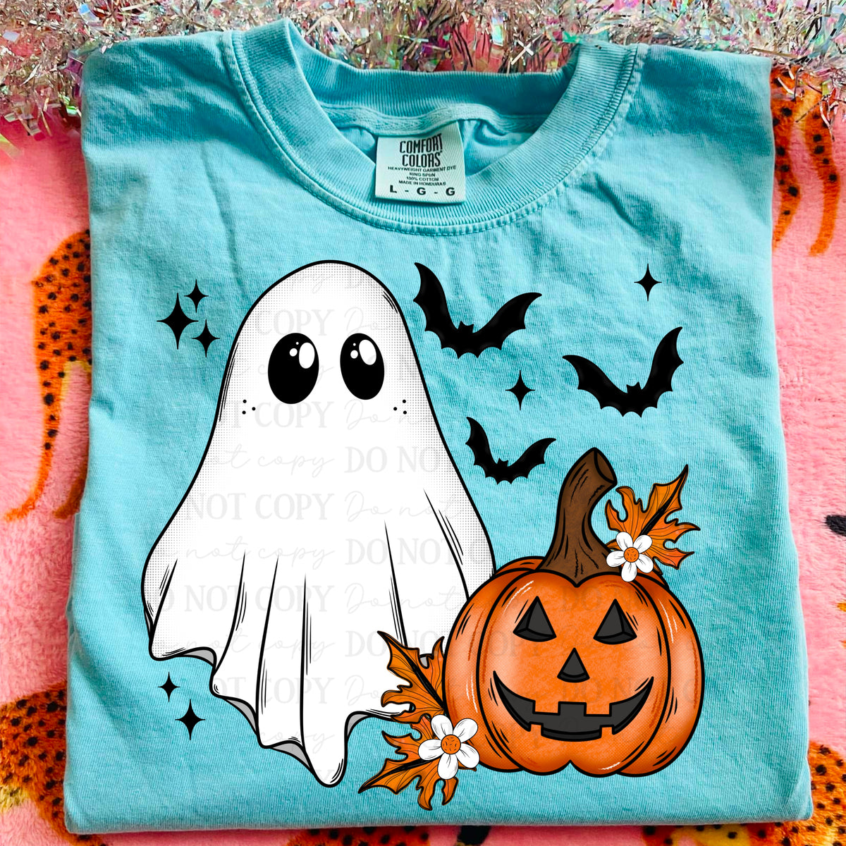 Ghost and Pumpkin (ABD) 102540 DTF transfer