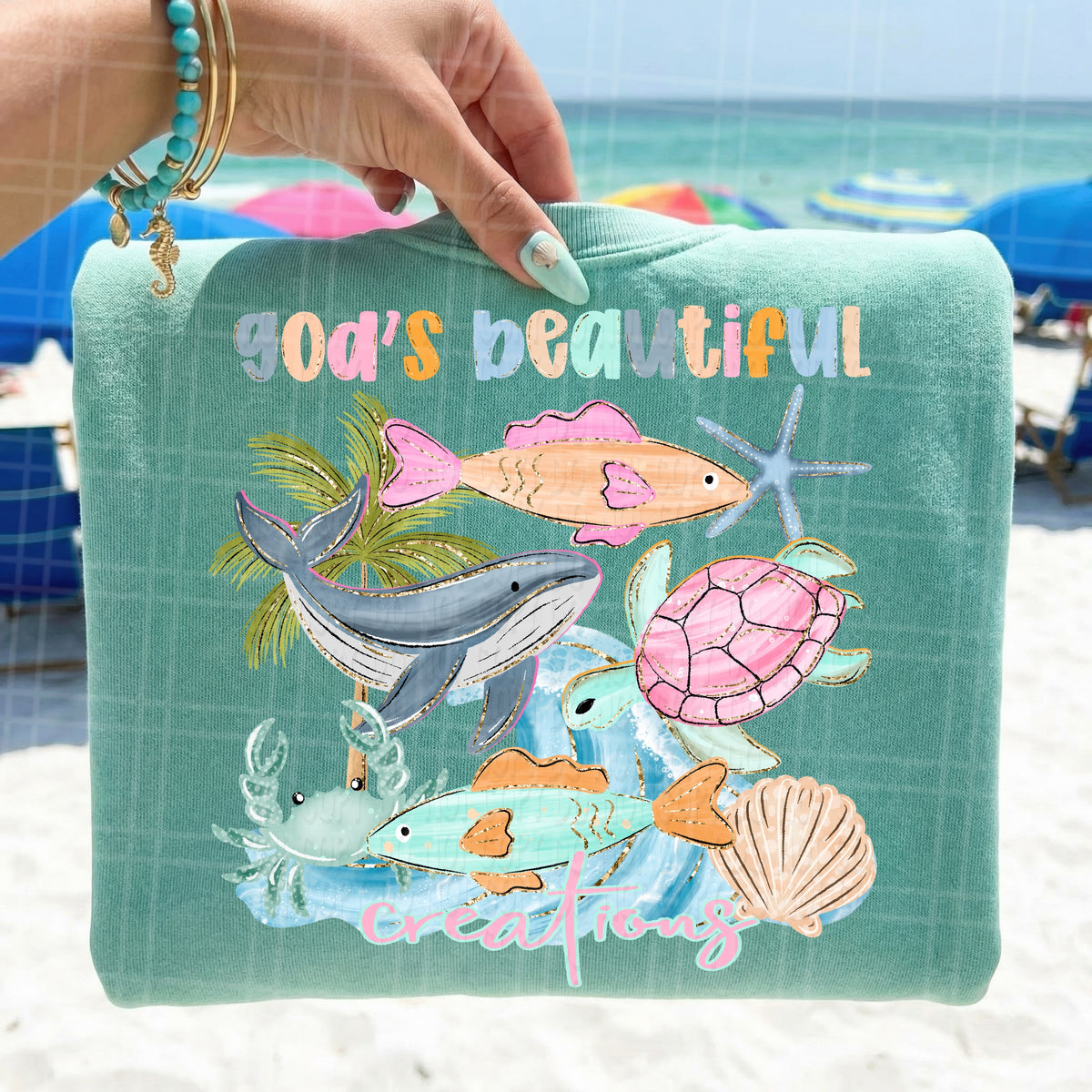 God's beautiful sea animals (Virgo) DTF Transfer