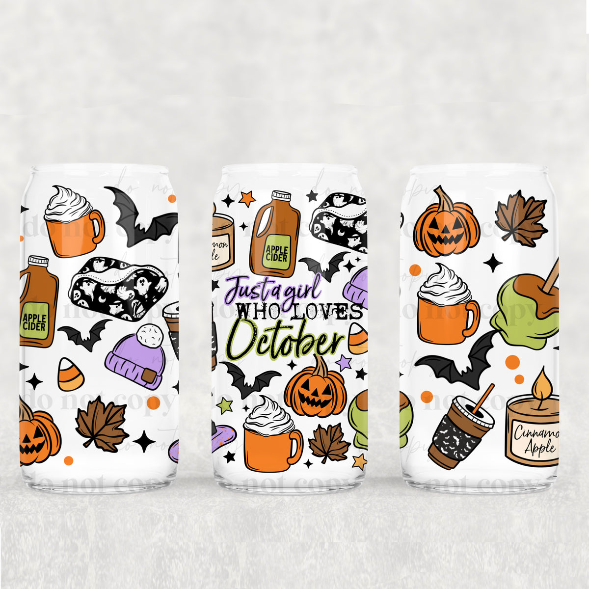 2925 just a girl who loves october (CSC) UV DTF WRAP