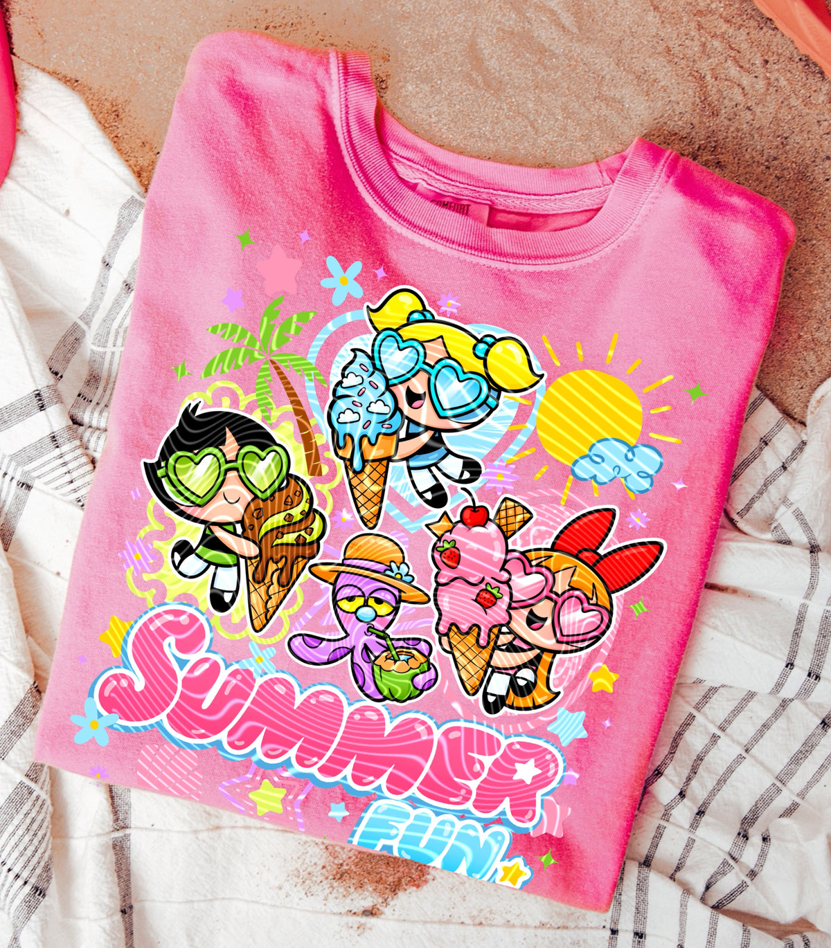 P puff girls summer (FRONT ONLY) (Gravitee) DTF Transfer