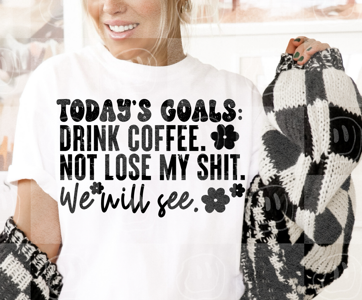 Today's goal drink coffee flowers (Lyttle) DTF Transfer