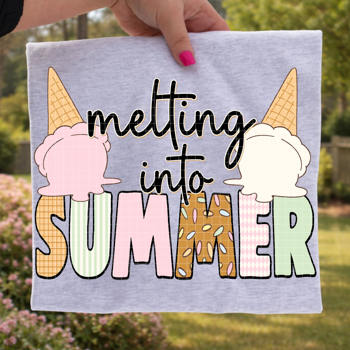 Melting into summer ice cream (DD) DTF