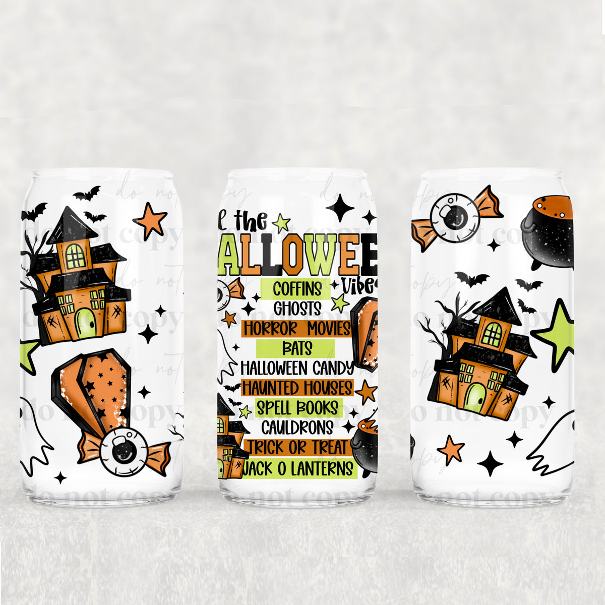 3098 all the halloween vibes (CSC) UV DTF WRAP