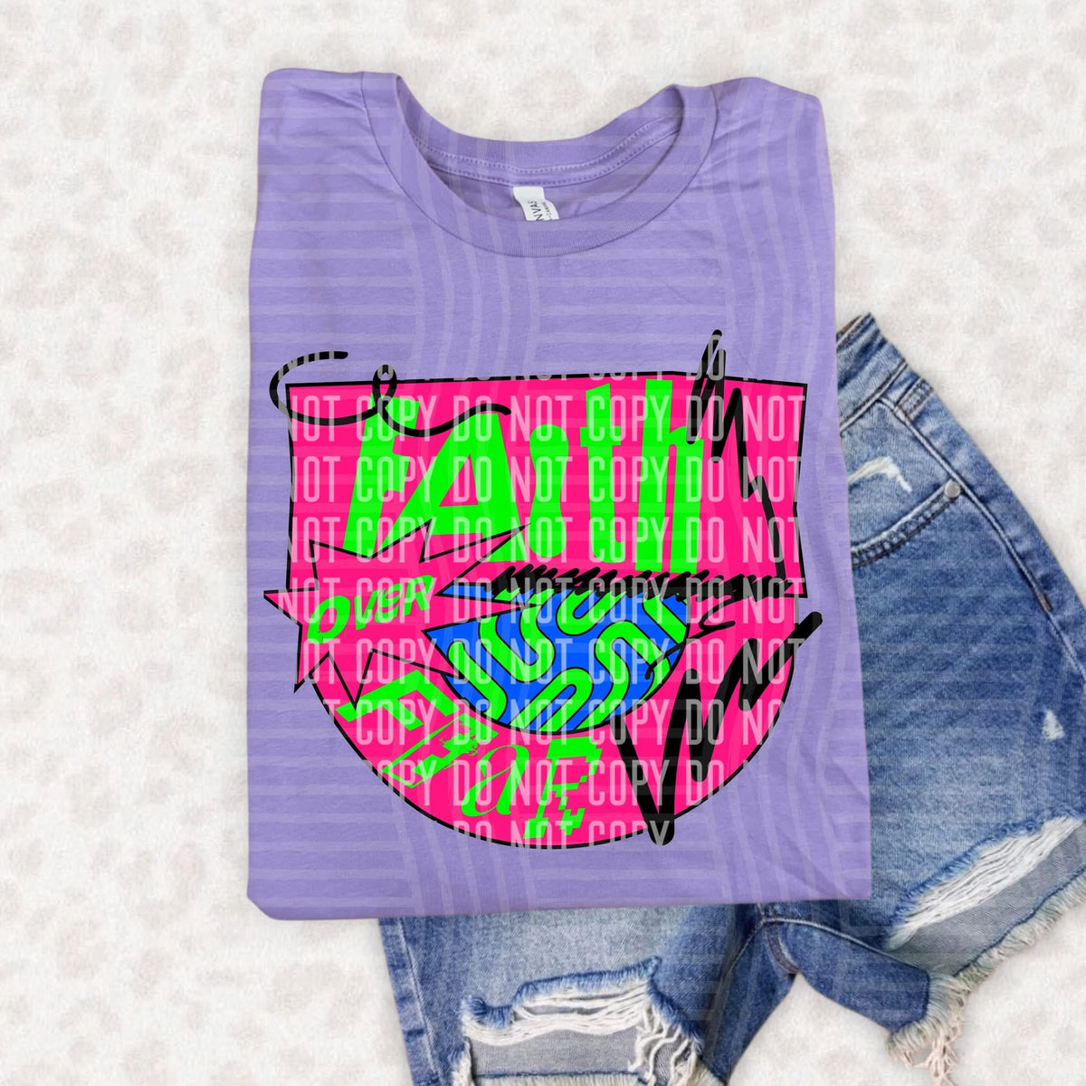 Faith Over Fear Retro (Caplinger) DTF Transfer