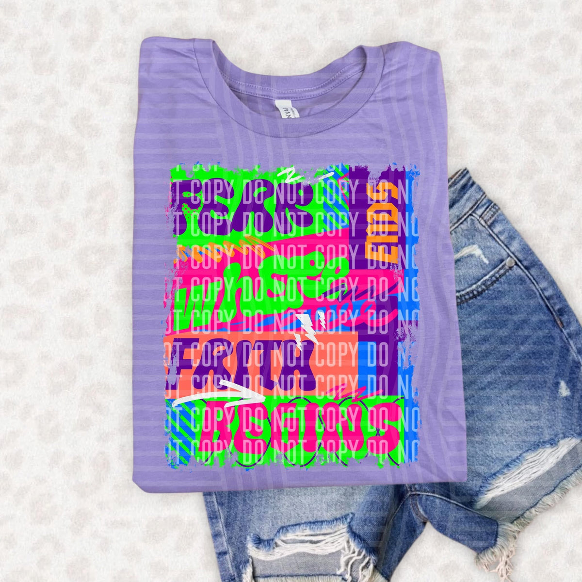 Fear Ends where Faith Begins color block (Caplinger) DTF Transfer