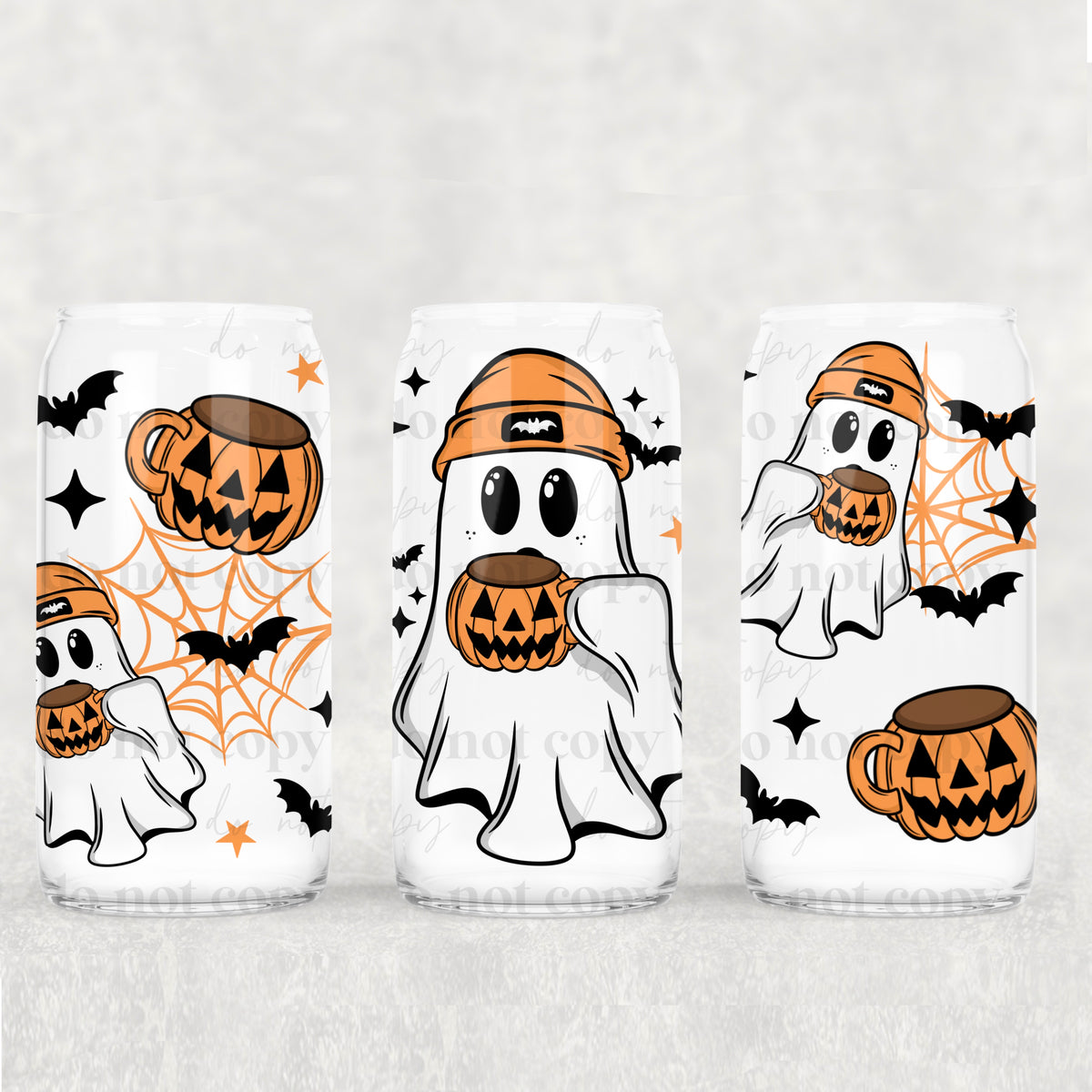 3109 ghost with pumpkin mug (CSC) UV DTF WRAP