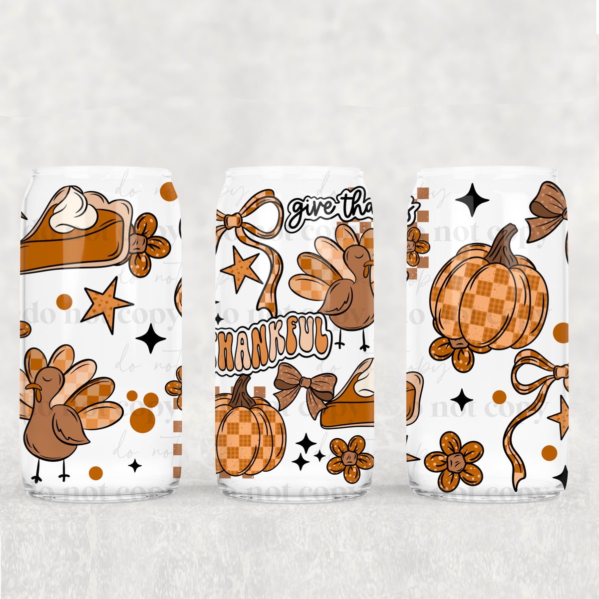 3110 grateful thankful pumpkins (CSC) UV DTF WRAP