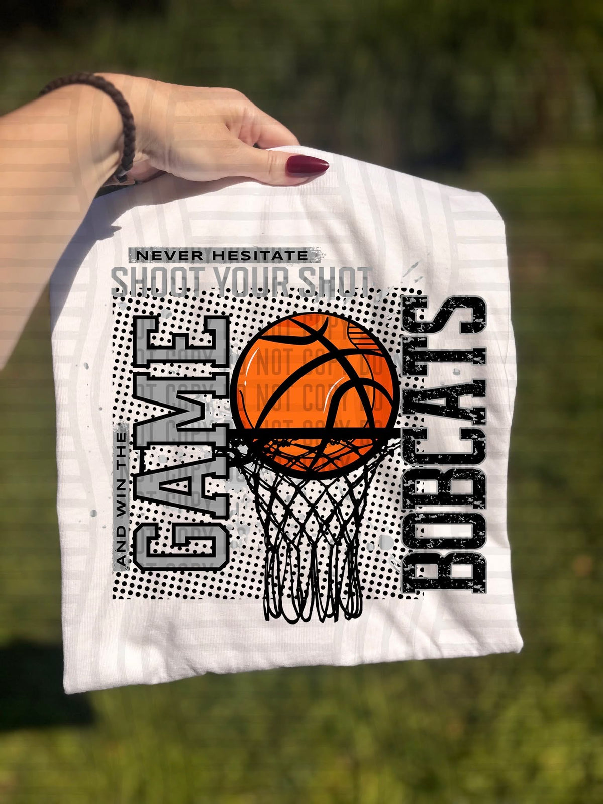 Bobcats Shoot Your Shot Basketball (Caplinger) DTF Transfers