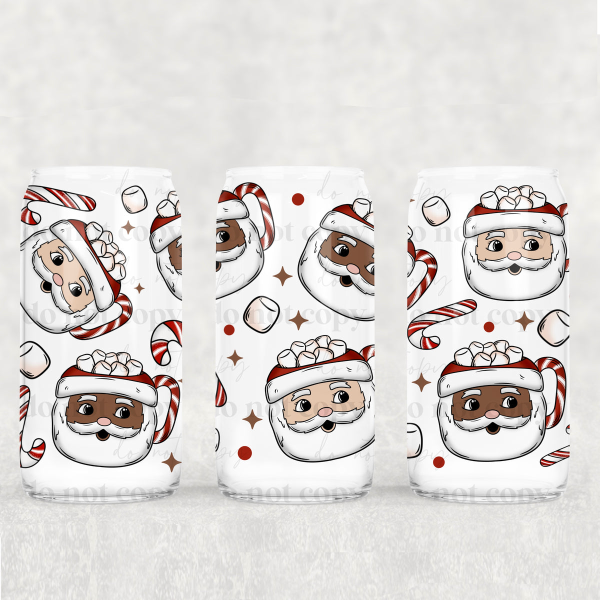 3133 diffrent santa mugs (CSC) UV DTF WRAP