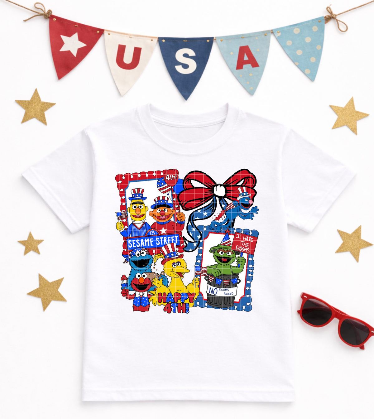 S street patriotic bow (DD) DTF Transfer