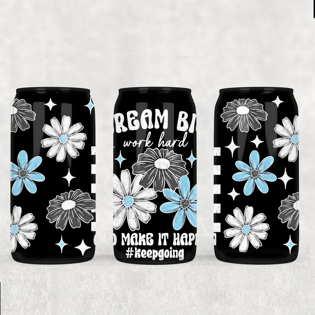 3147 dream big work hard WHITE (CSC) UV DTF WRAP