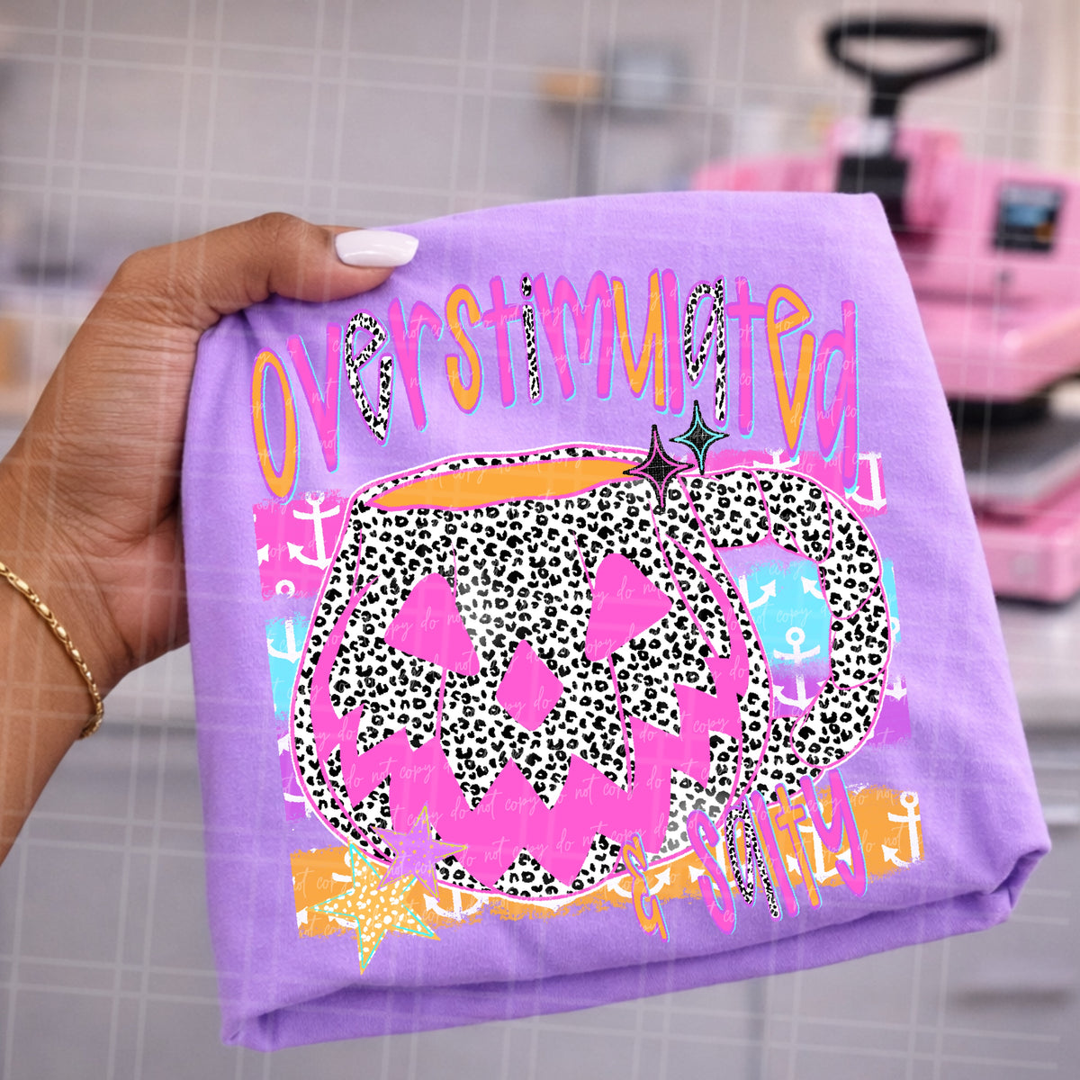 Overstimulated & salty leopard pumpkin cup (Virgo) DTF Transfer