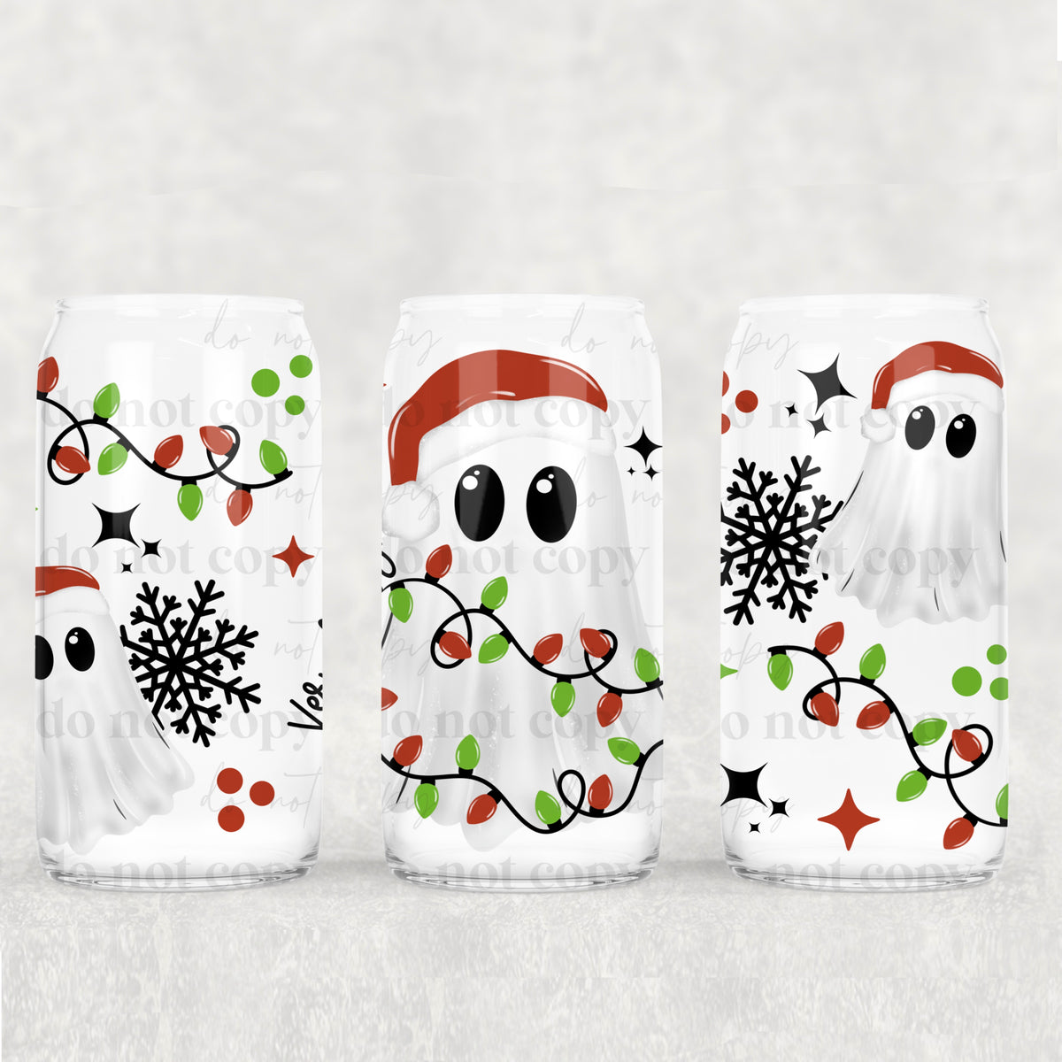 christmas lights with ghost 3181(CSC) UV DTF WRAP