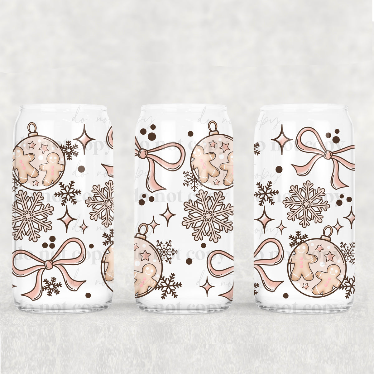 3190 gingerbread ornaments (CSC) UV DTF WRAP