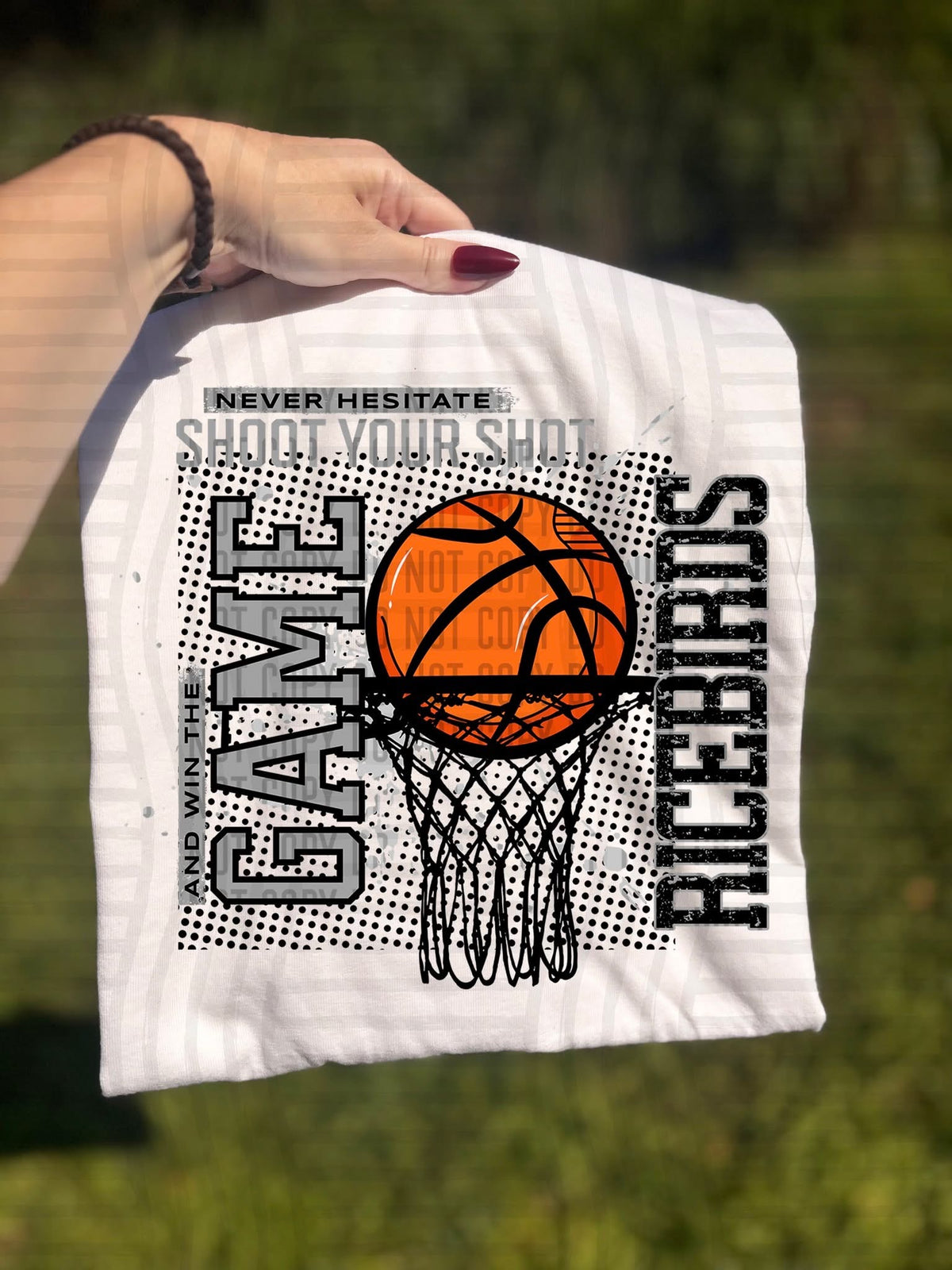 Ricebirds Shoot Your Shot Basketball (Caplinger) DTF Transfers