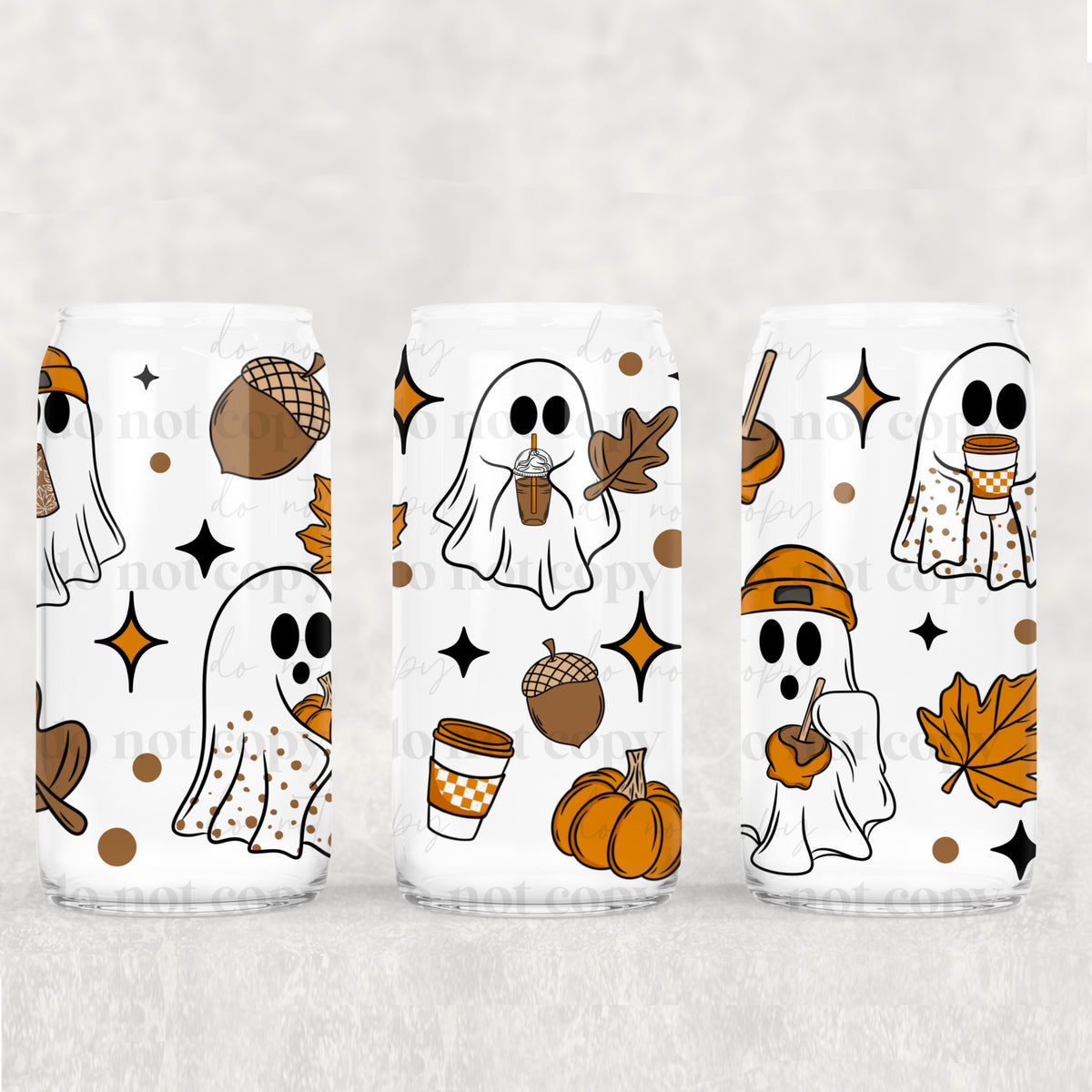 3217 ghosts with fall things (CSC) UV DTF WRAP