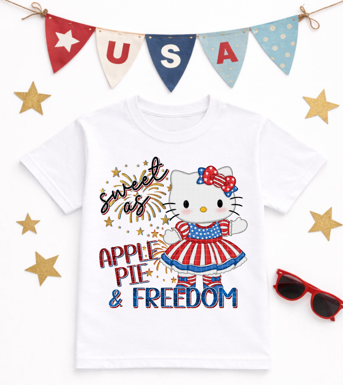 Sweet as apple pie & freedom (DD) DTF Transfer