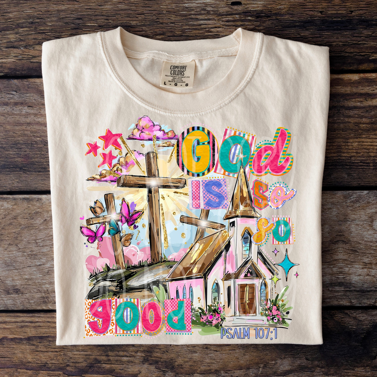 God is good colorful collage (TDC) DTF Transfer