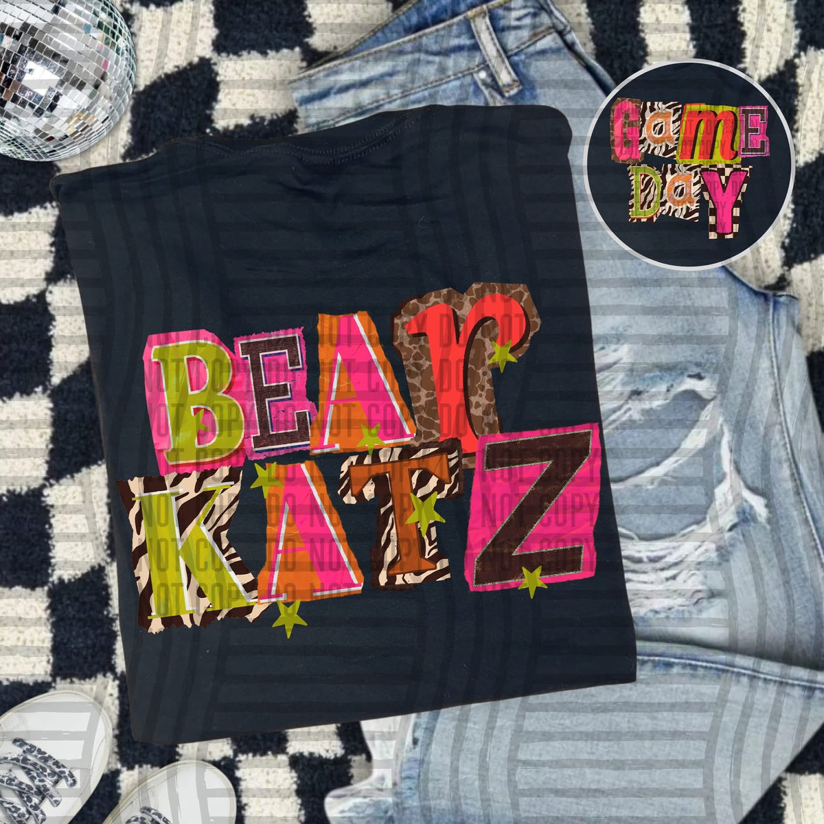 Bearcatz Pink Leopard Color Block (caplinger) DTF Transfer