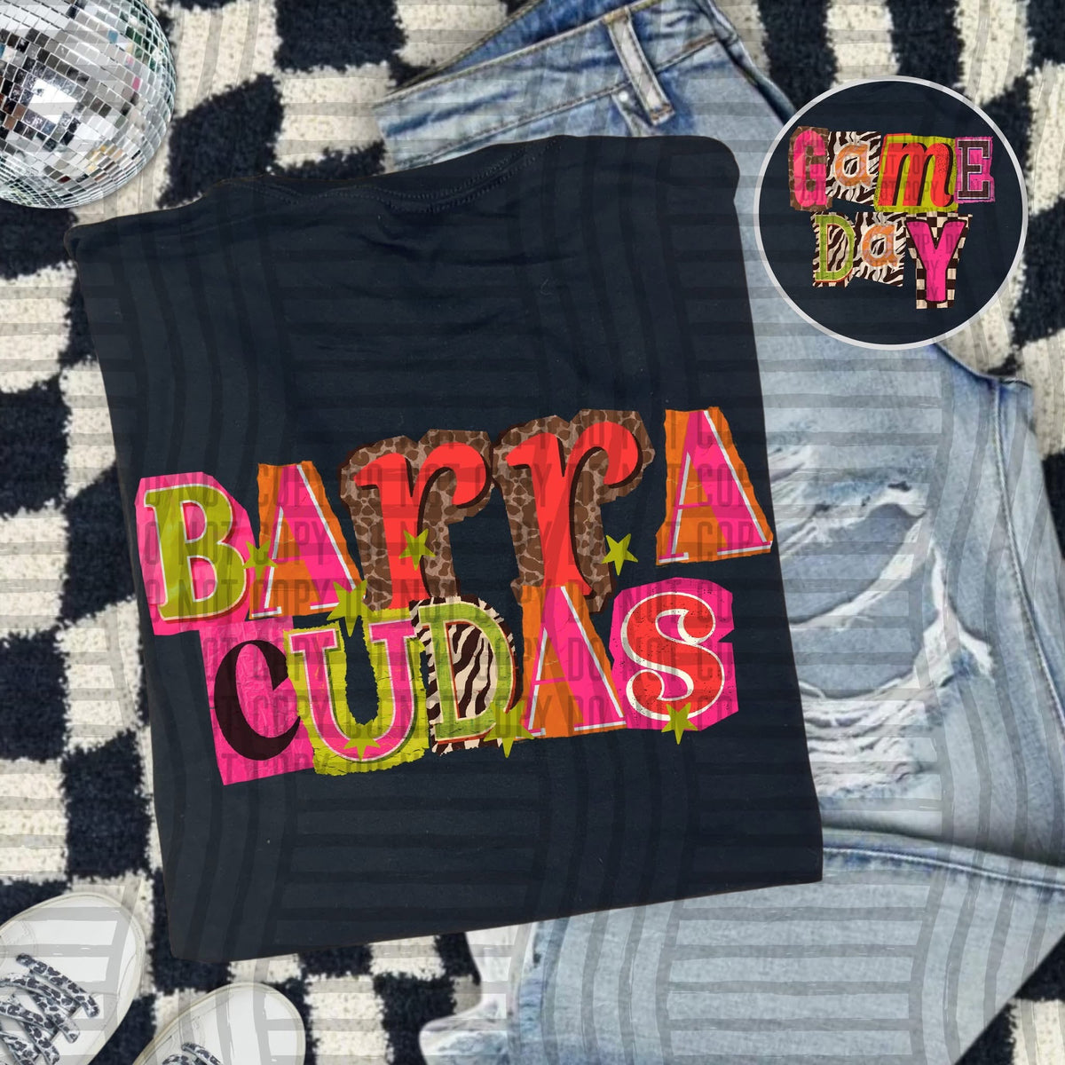 Barracudas Pink Leopard Color Block (caplinger) DTF Transfer