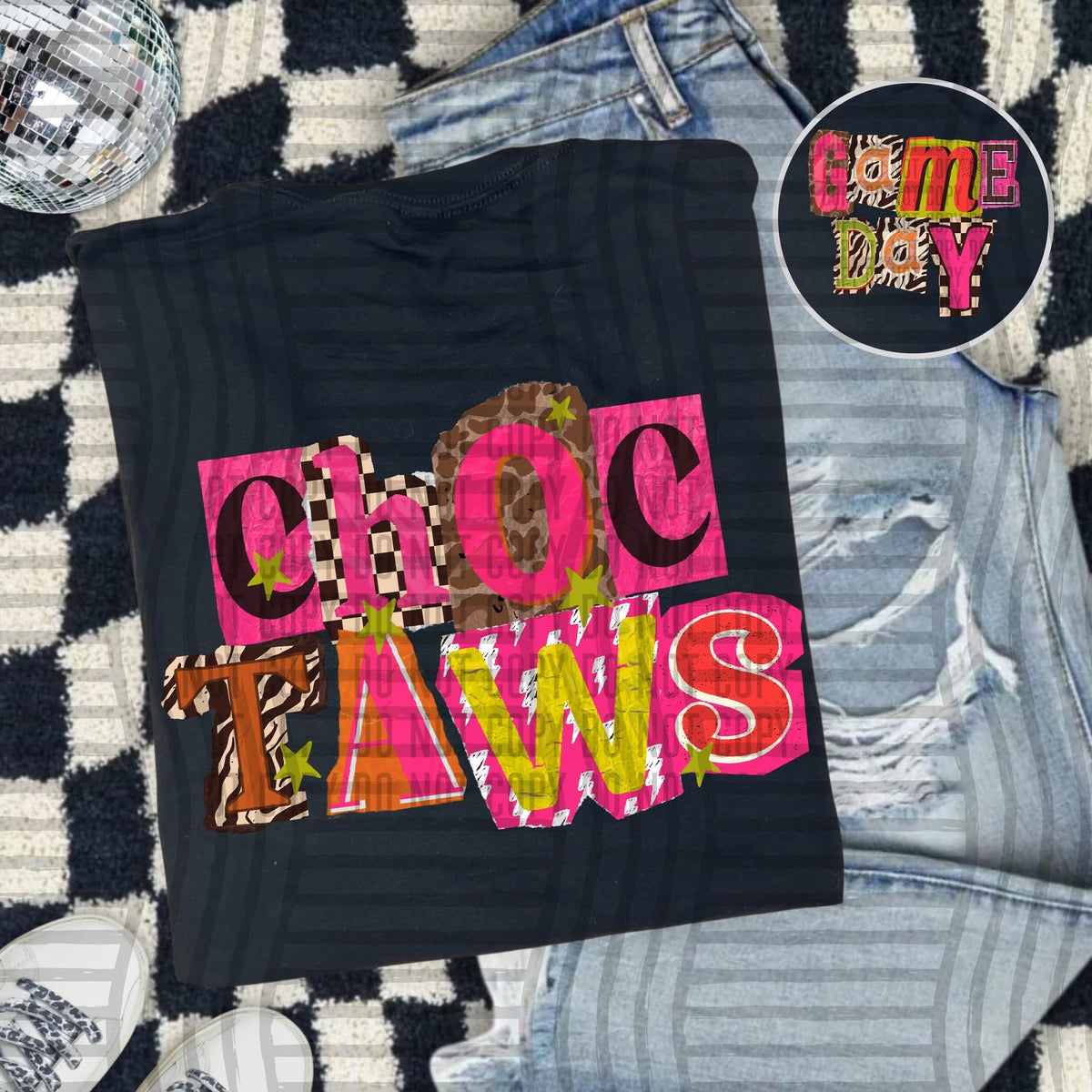 Choctaws Pink Leopard Color Block (caplinger) DTF Transfer