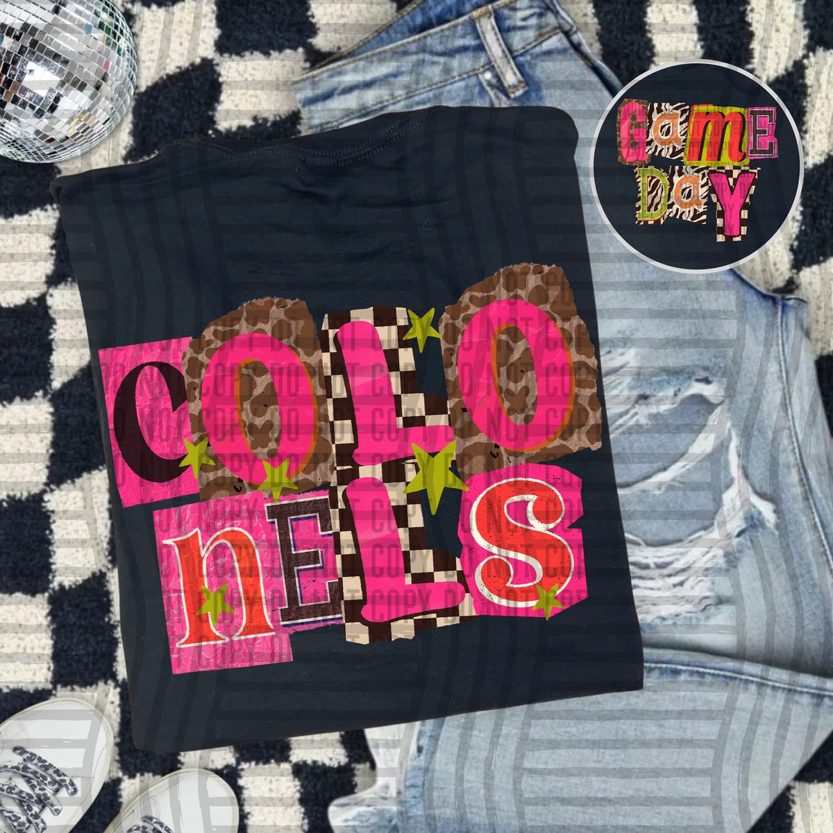 Colonels Pink Leopard Color Block (caplinger) DTF Transfer