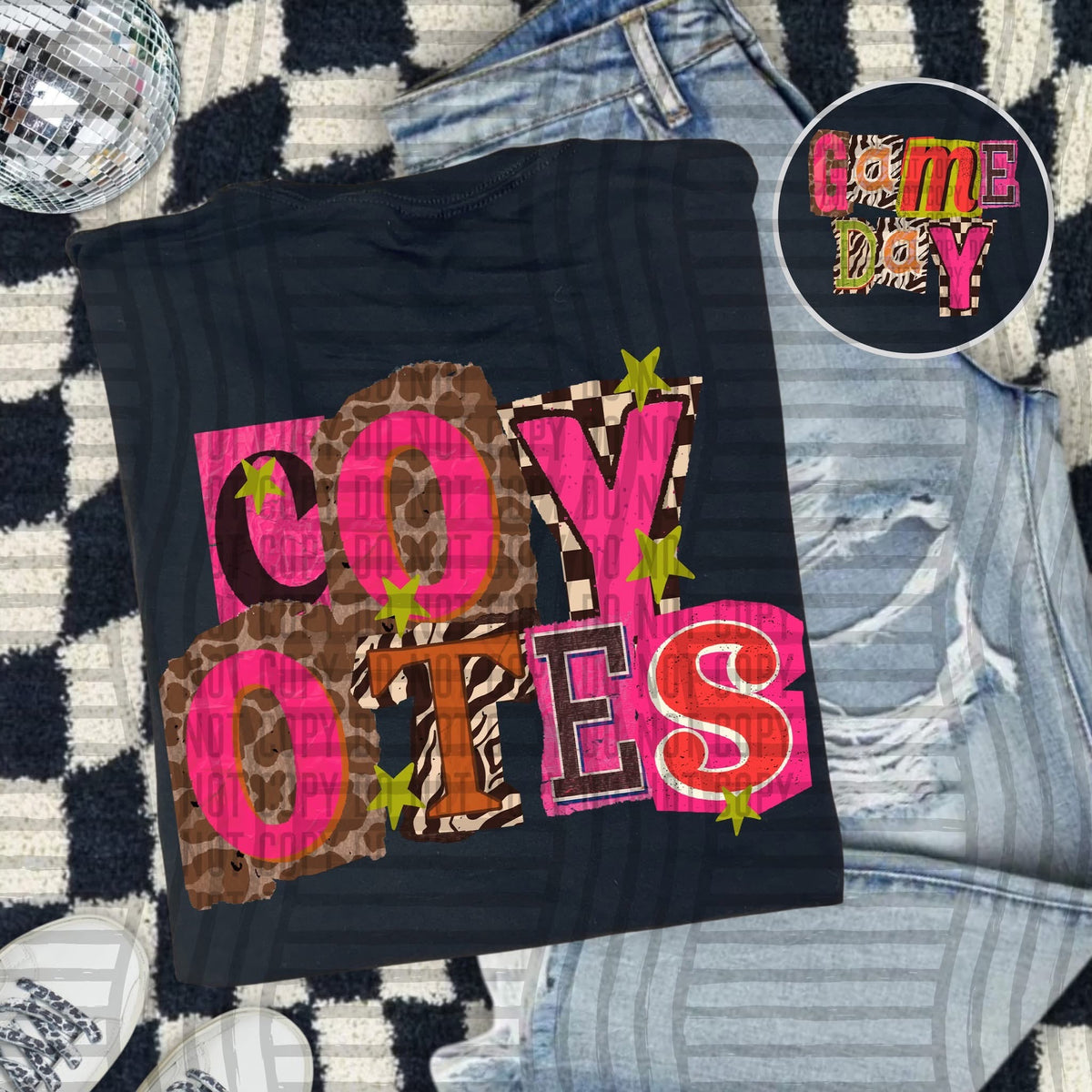 Coyotes Pink Leopard Color Block (caplinger) DTF Transfer