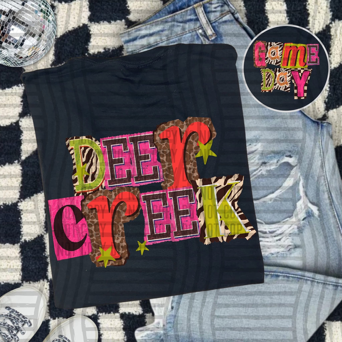 Deer Creek Pink Leopard Color Block (caplinger) DTF Transfer