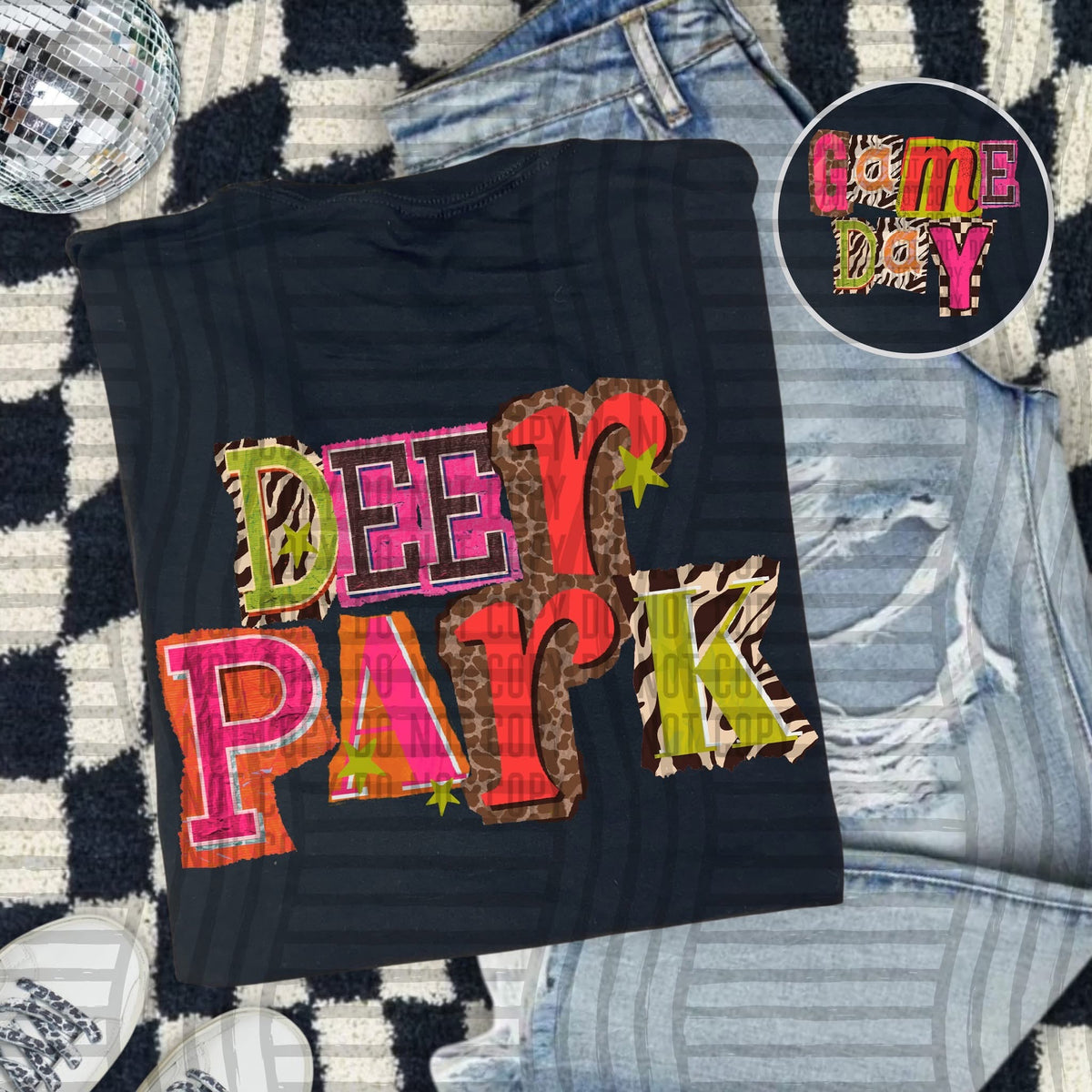 Deer Park Pink Leopard Color Block (caplinger) DTF Transfer