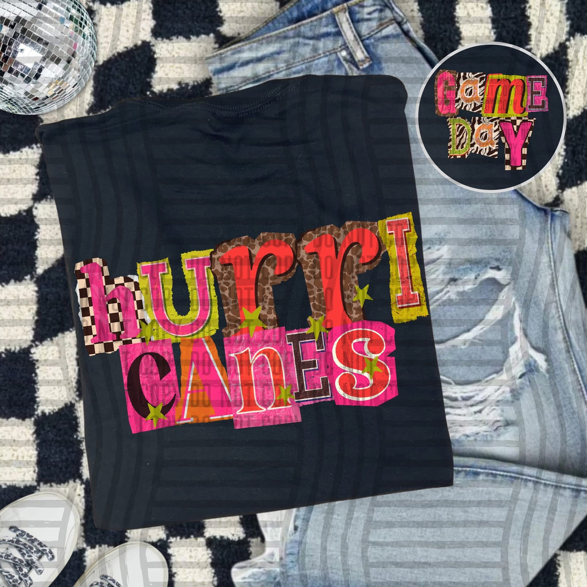 Hurricanes Pink Leopard Color Block (caplinger) DTF Transfer