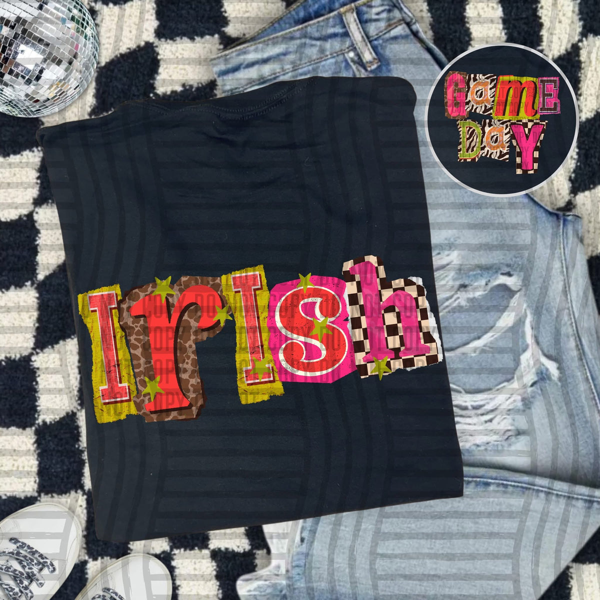 Irish Pink Leopard Color Block (caplinger) DTF Transfer