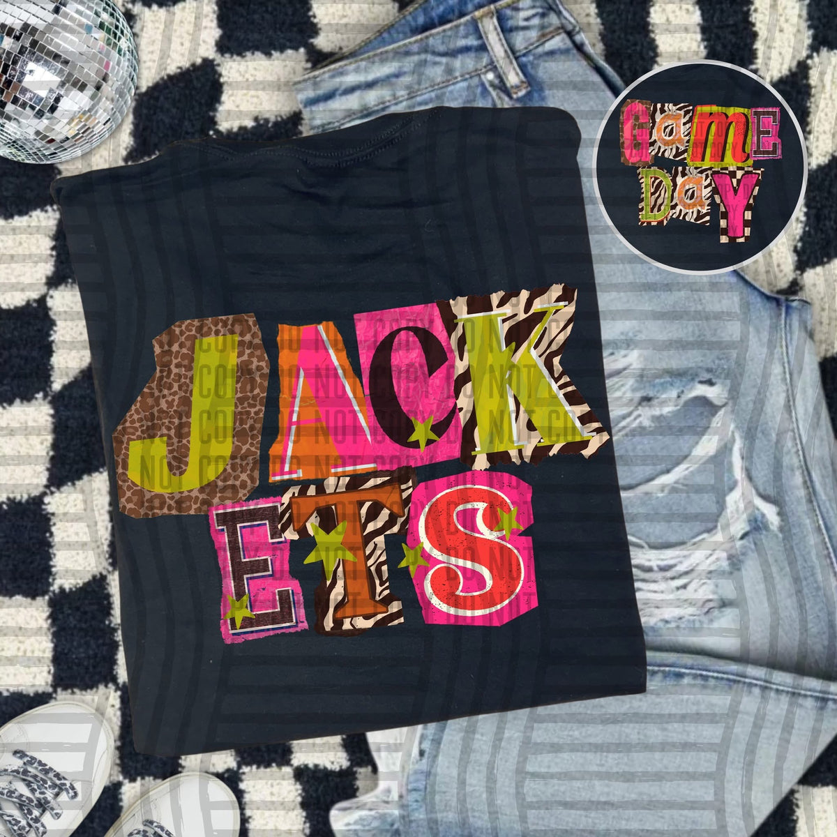 Jackets Pink Leopard Color Block (caplinger) DTF Transfer