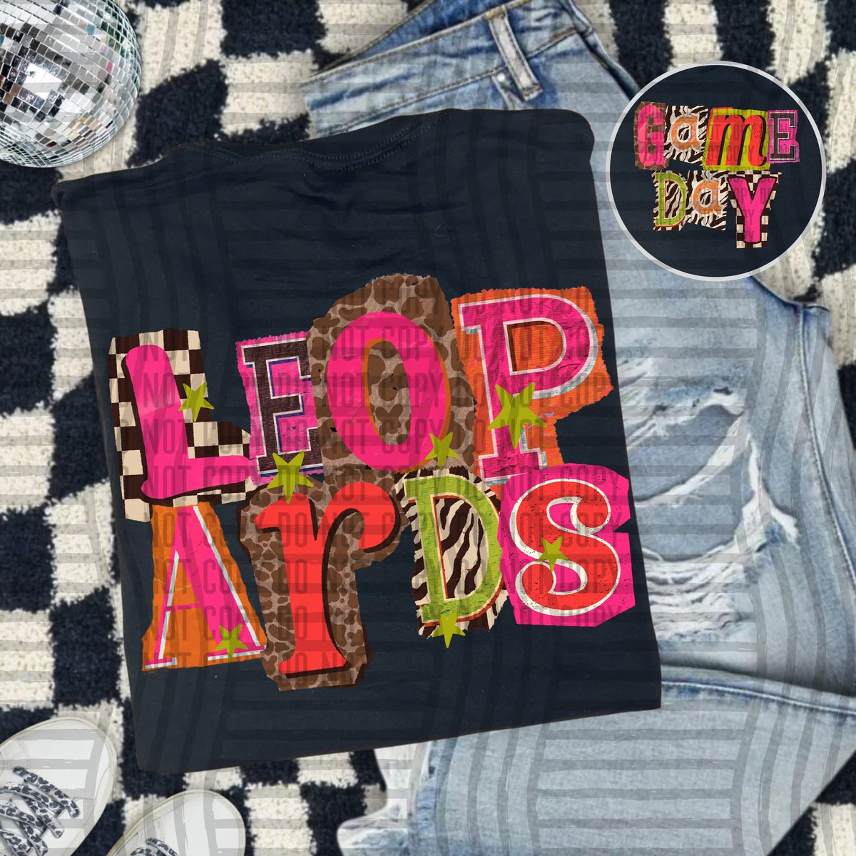 Leopards Pink Leopard Color Block (caplinger) DTF Transfer