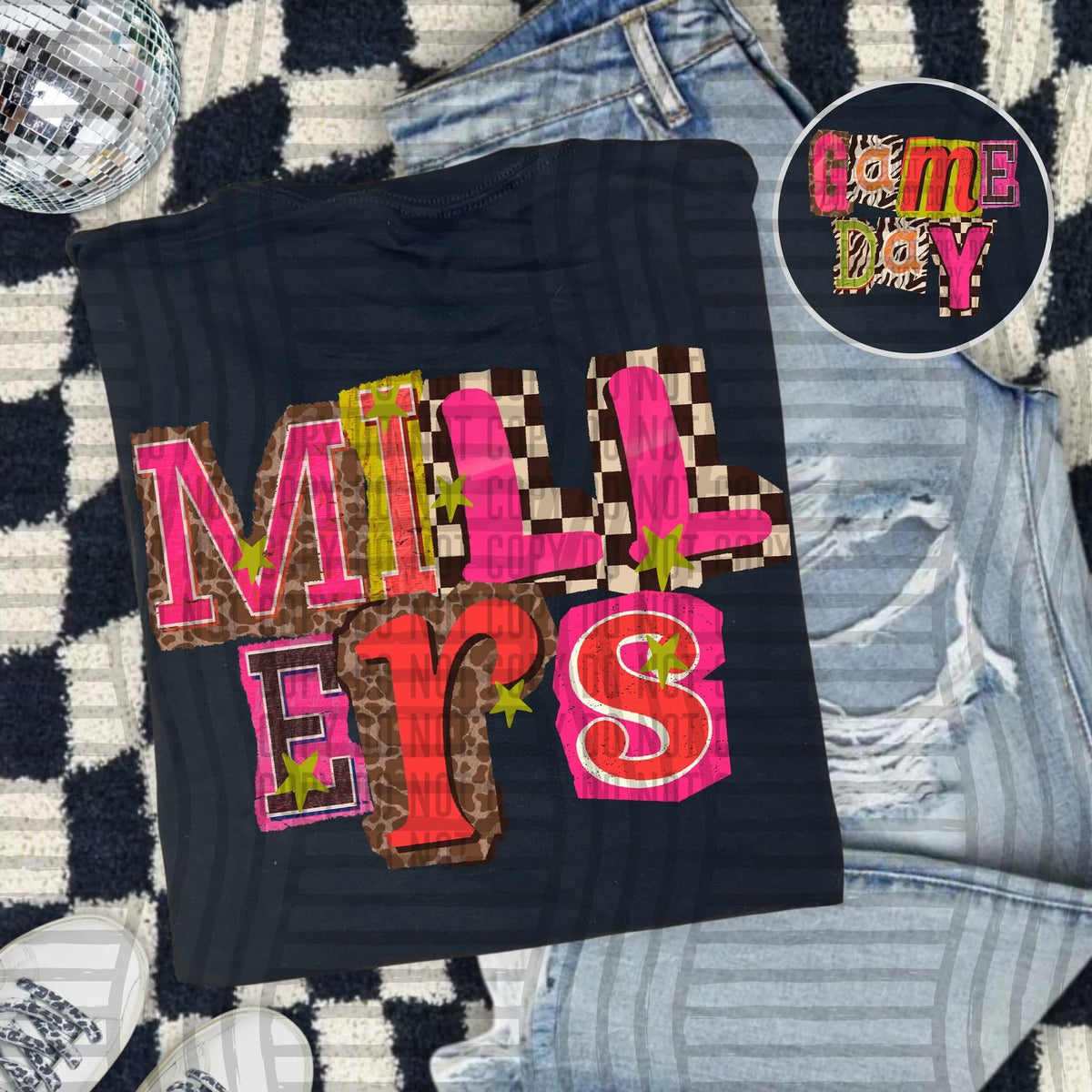 Millers Pink Leopard Color Block (caplinger) DTF Transfer