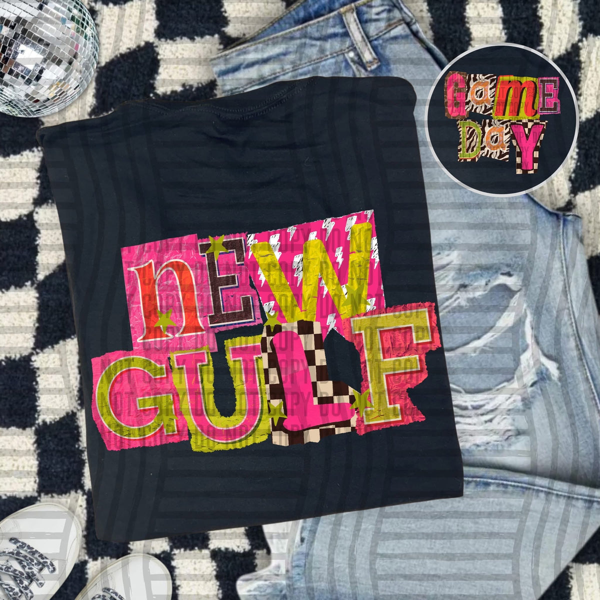 Newgulf Pink Leopard Color Block (caplinger) DTF Transfer