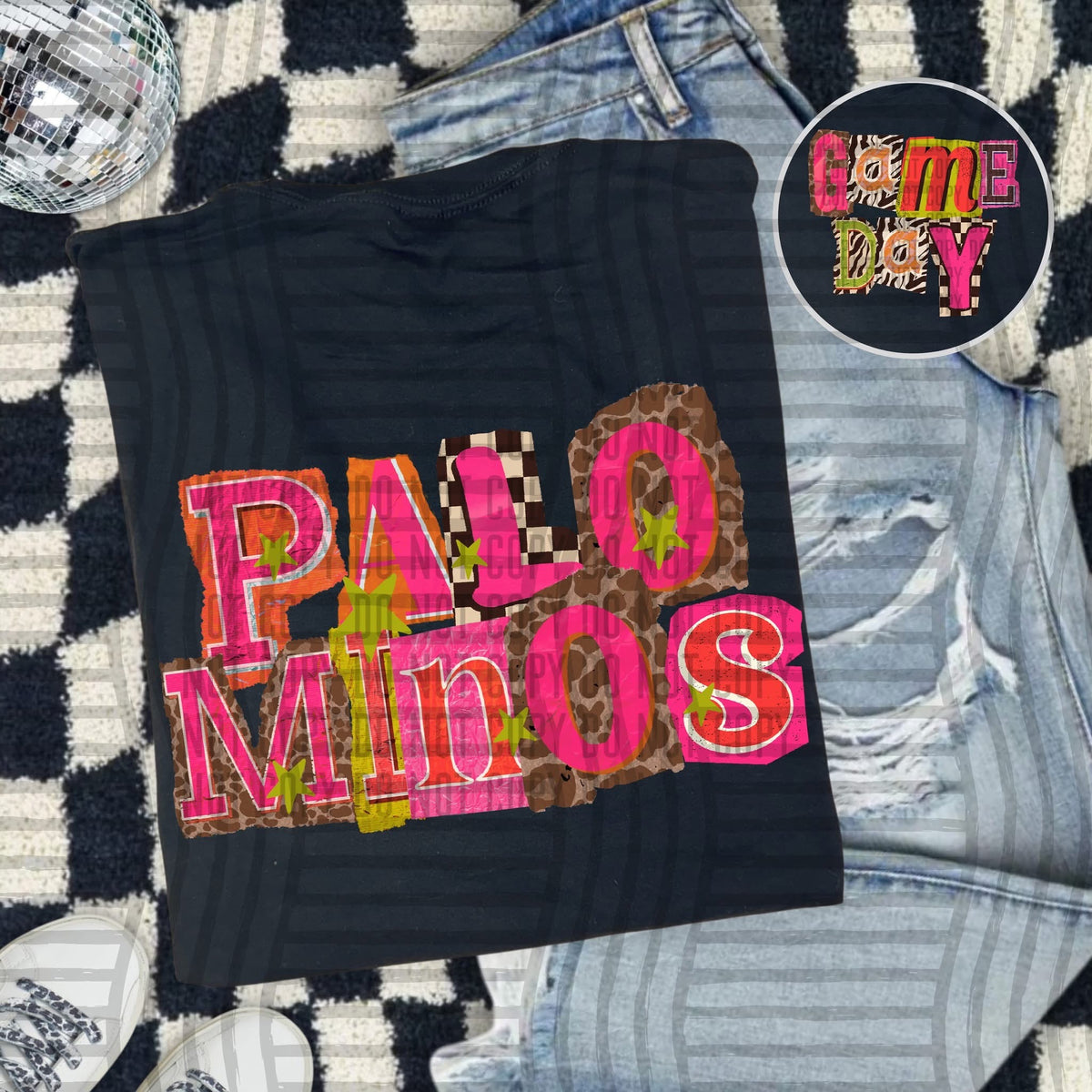 Palominos Pink Leopard Color Block (caplinger) DTF Transfer