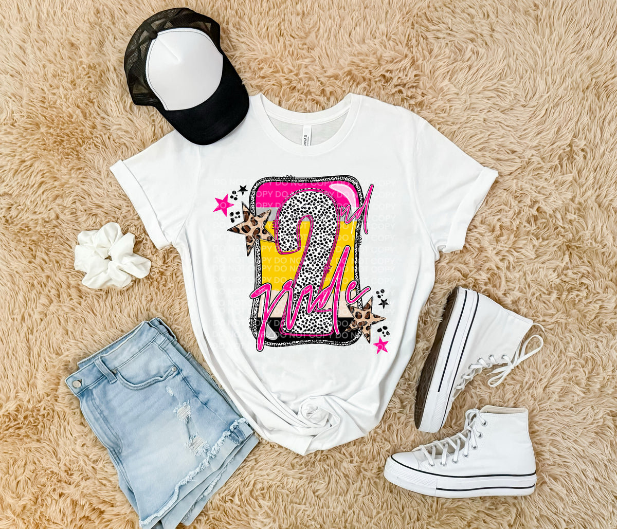 2nd grade Pencil Block (SCG) 102219 DTF transfer