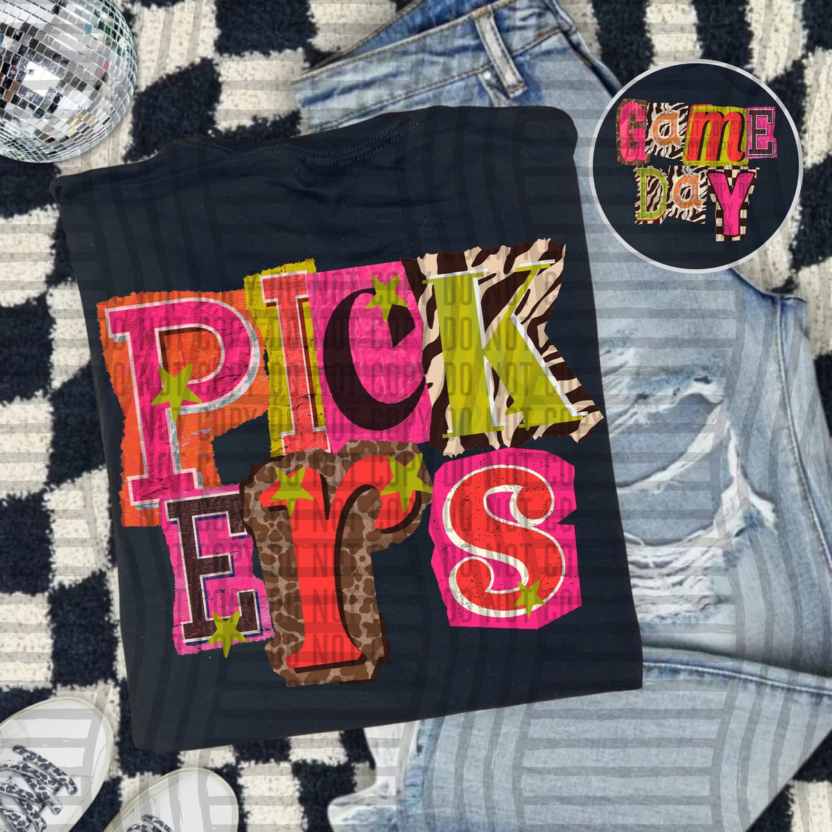 Pickers Pink Leopard Color Block (caplinger) DTF Transfer