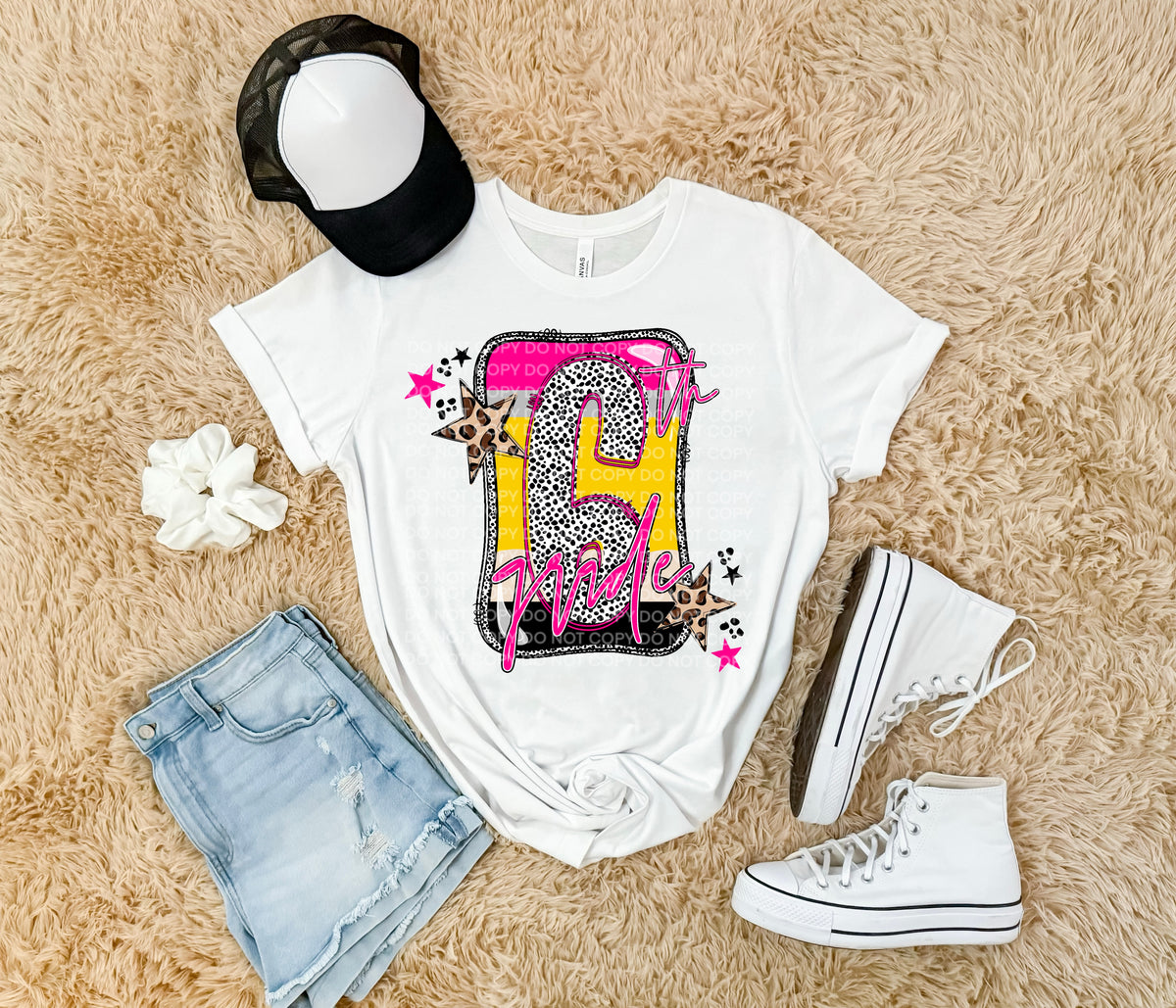 6th grade Pencil Block (SCG) 102223 DTF transfer