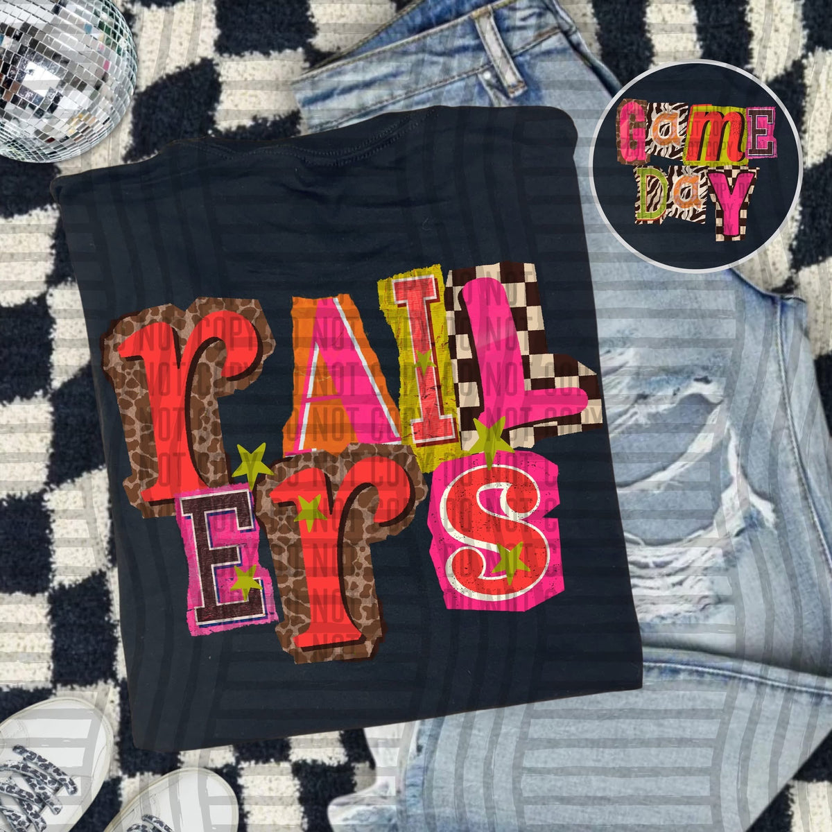 Railers Pink Leopard Color Block (caplinger) DTF Transfer