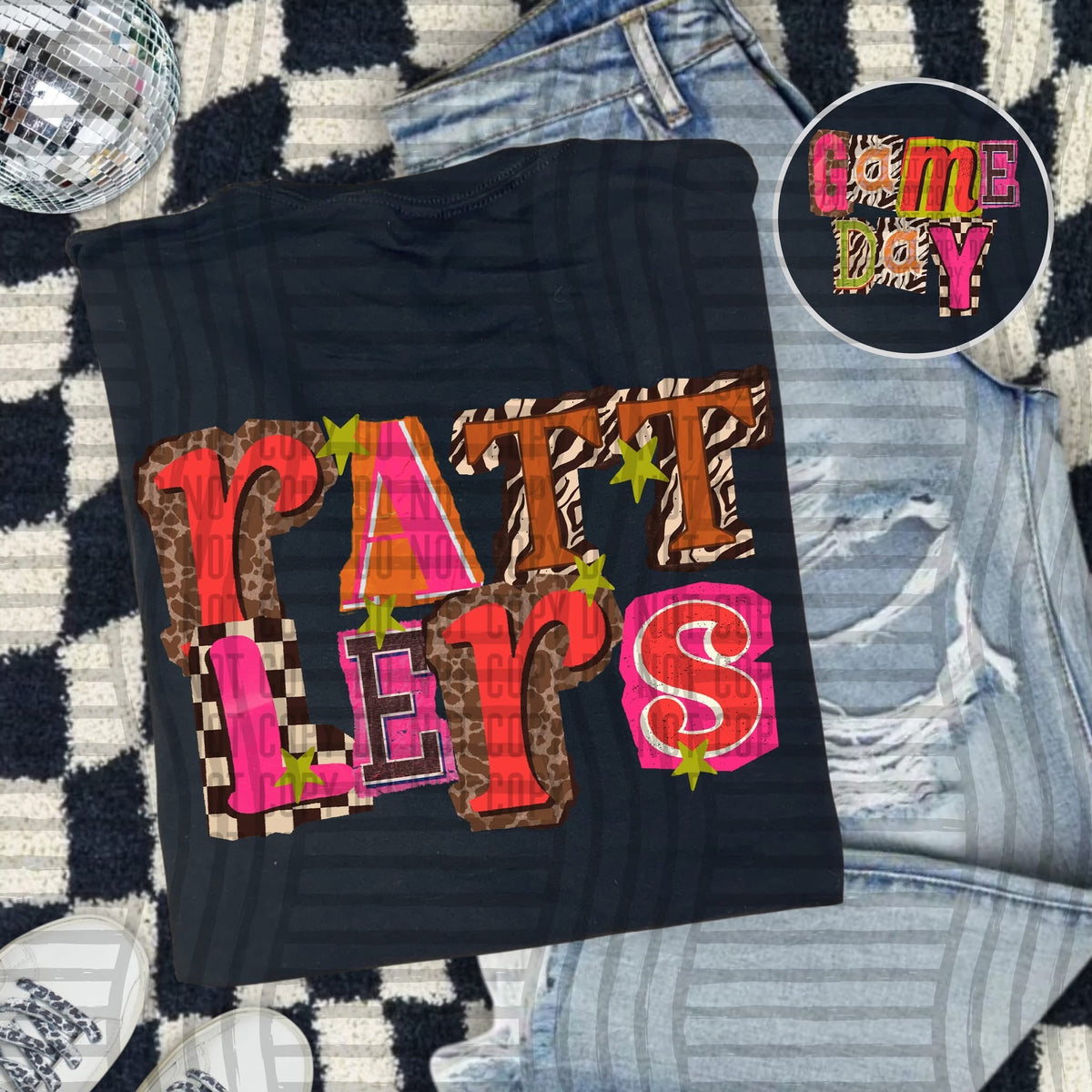 Rattlers Pink Leopard Color Block (caplinger) DTF Transfer