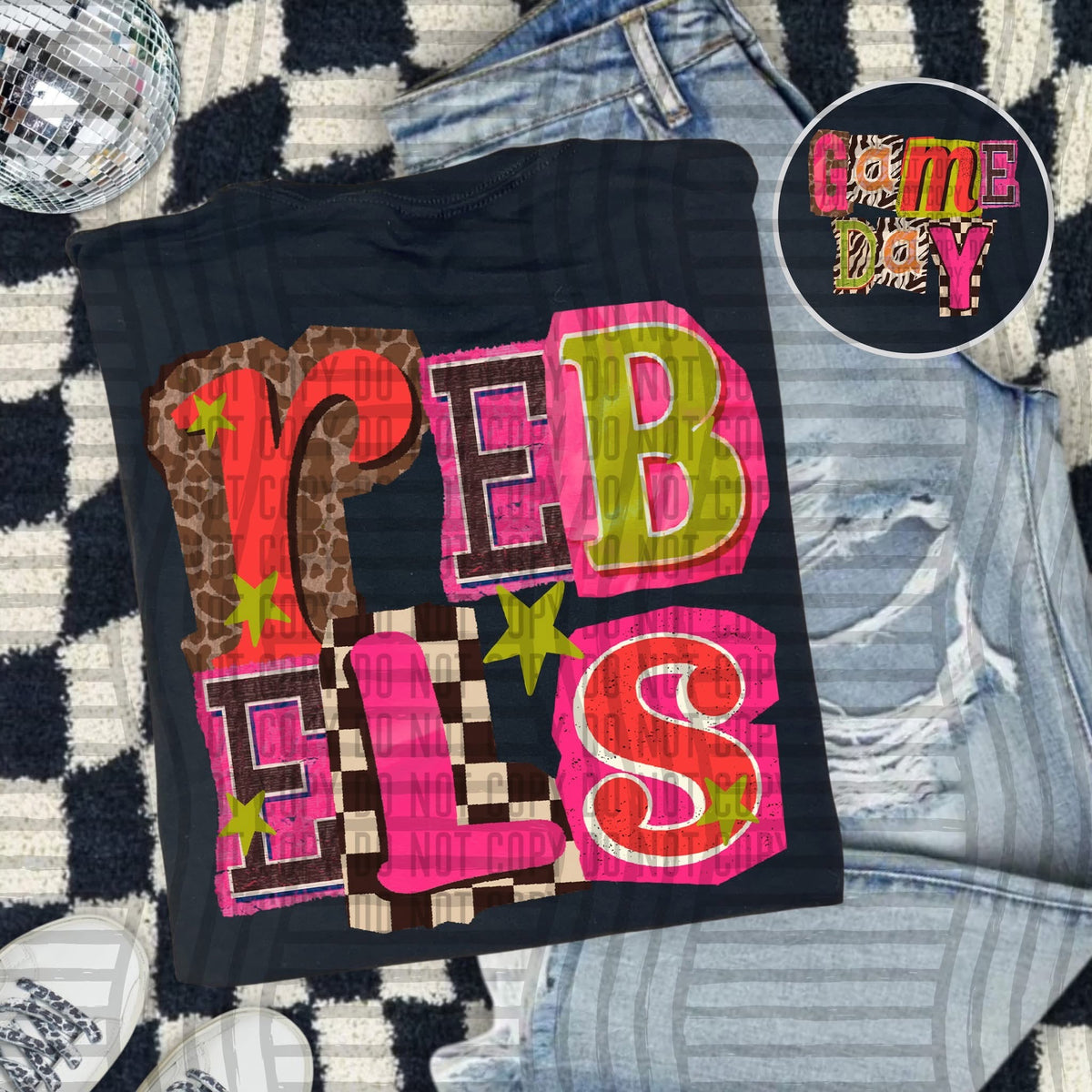 Rebels Pink Leopard Color Block (caplinger) DTF Transfer