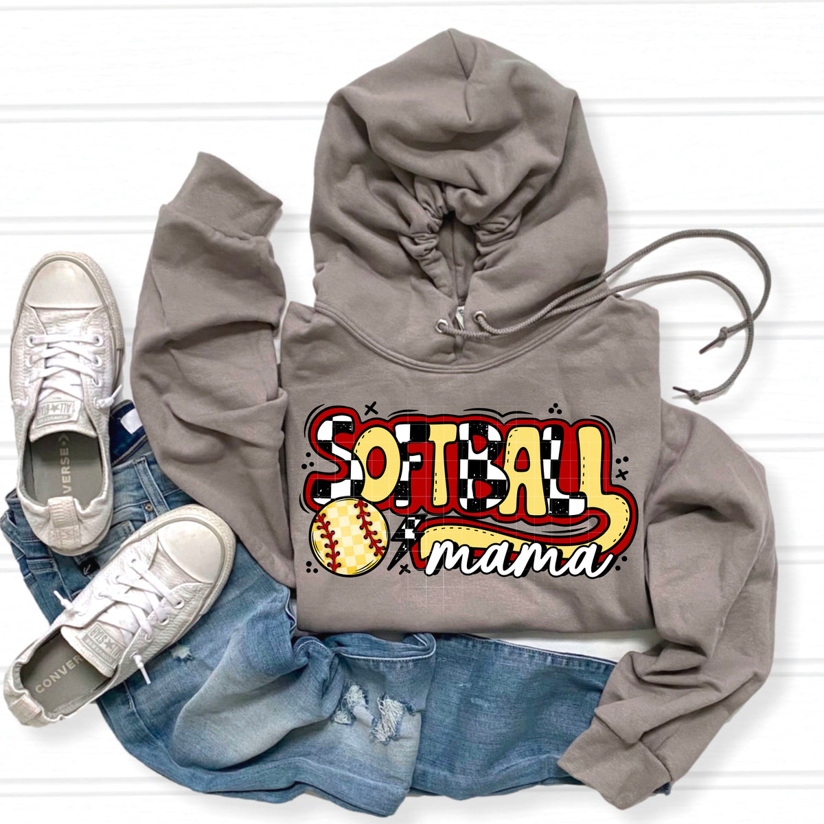 Softball mama red and yellow (CSC) 84398 DTF transfer