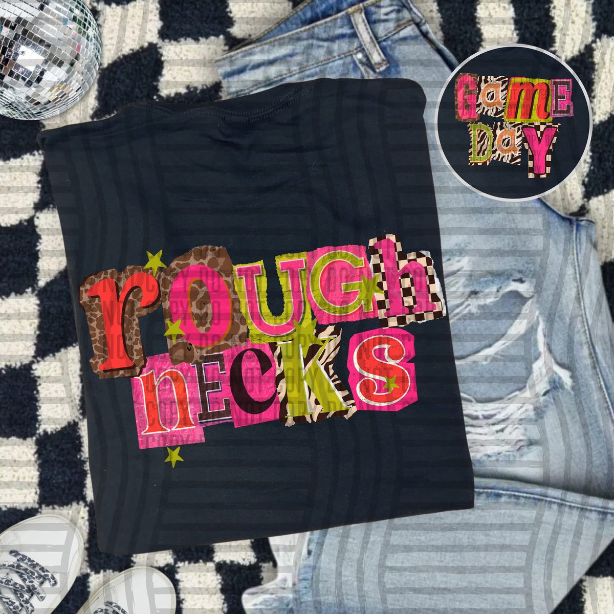 Roughnecks Pink Leopard Color Block (caplinger) DTF Transfer