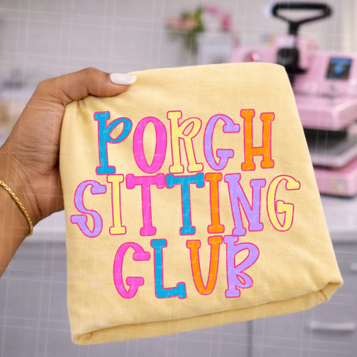 Porch sittin club colorful (Virgo) DTF Transfer