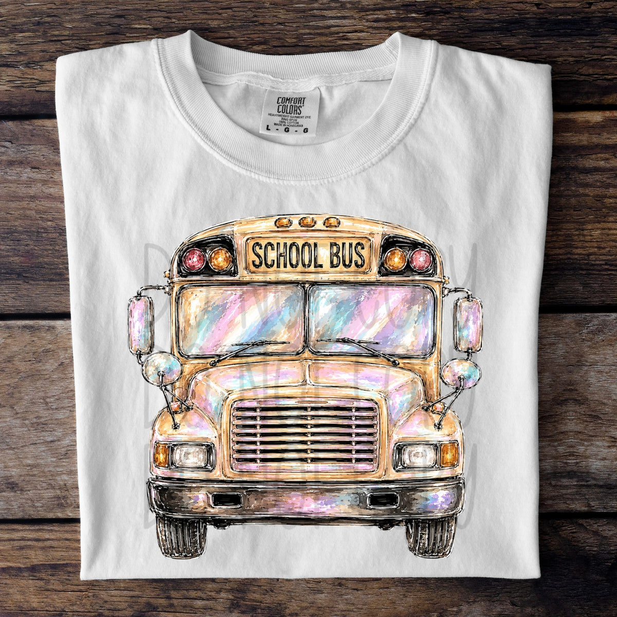 School bus faux painted (TDC) DTF Transfer